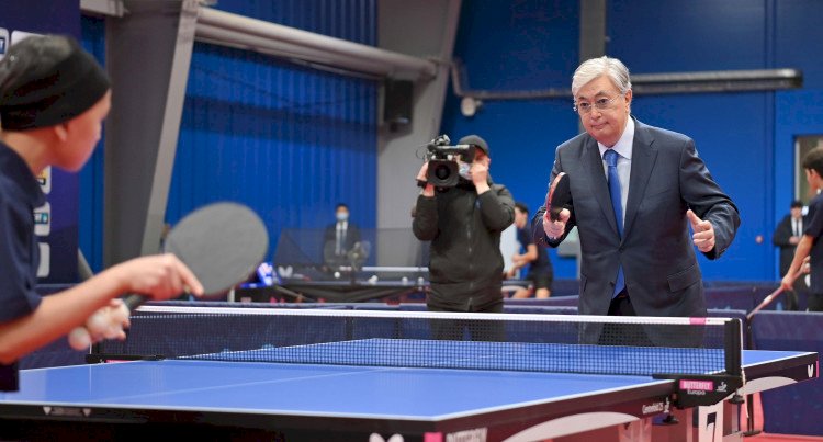Президент Алматыдағы Үстел теннисі орталығына барды
