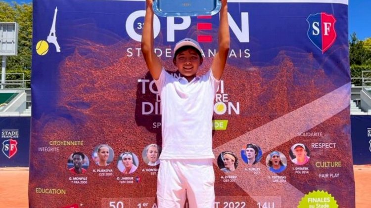 Он үш жастағы Заңғар Нұрланұлы теннистен Париждегі турнирдің финалисі атанды