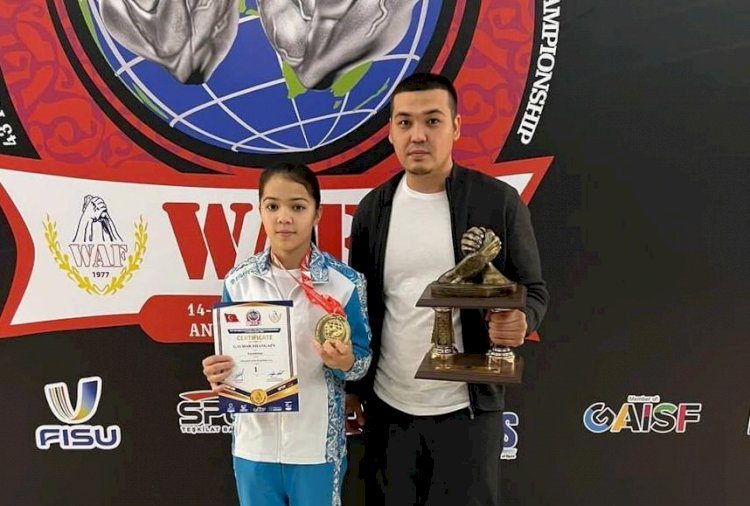 15 жасар қазақстандық қол күресінен әлем чемпионы атанды
