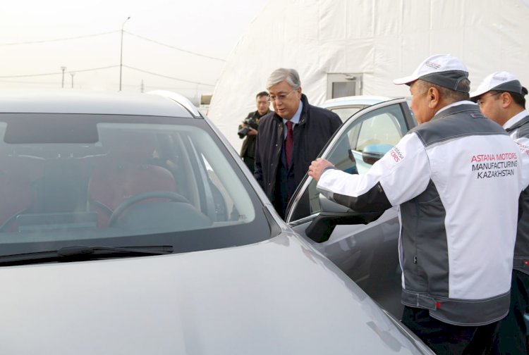 Президент Алматыда автомобиль зауытының іргетасын қалау рәсіміне қатысты