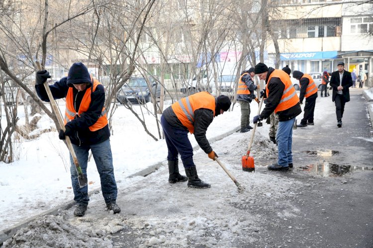 Алматы аудандарында тазалық жұмыстары жүріп жатыр