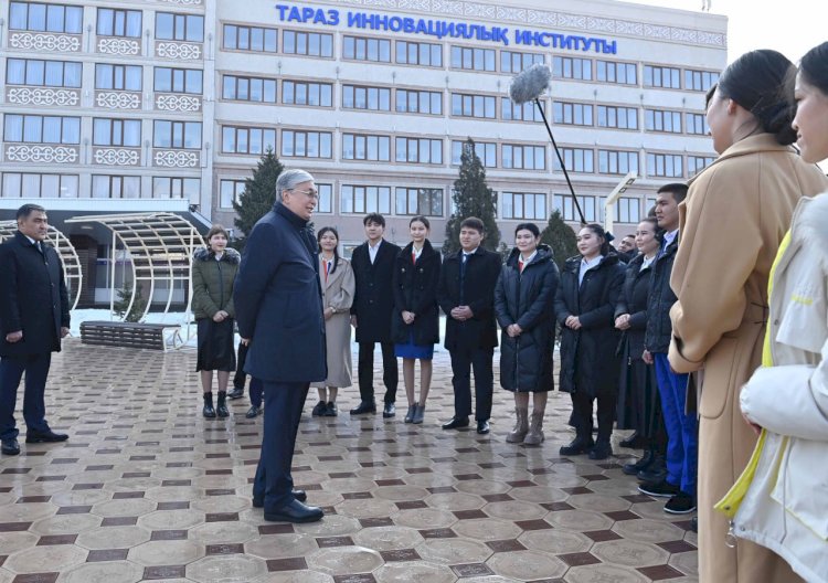 Мемлекет басшысы Жамбыл облысындағы оқу орындарын аралап көрді