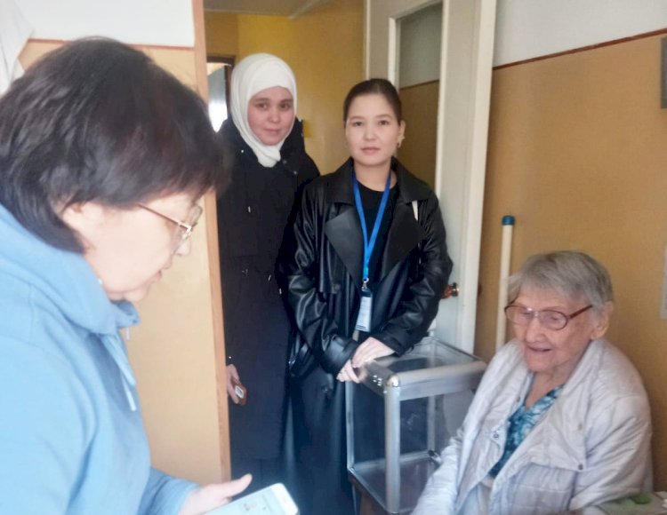 Алматыда 99 жастағы  ҰОС-на қатысушы дауыс берді