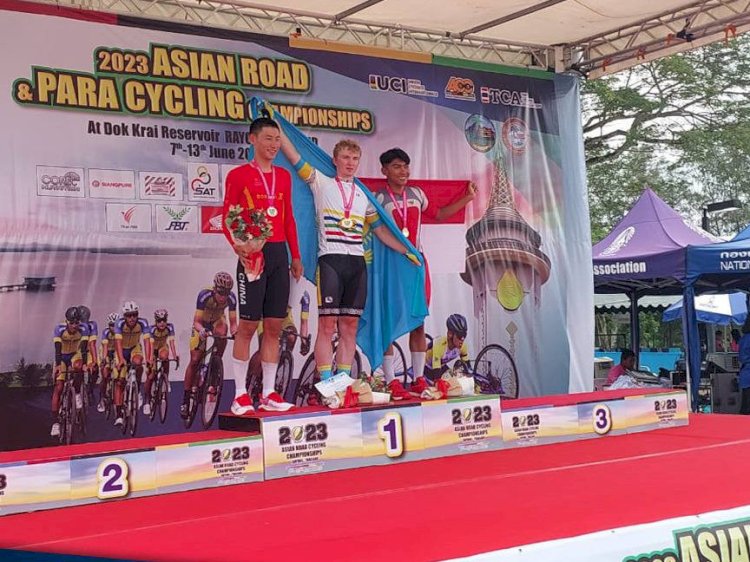 Қазақстандық велоспортшы Азия чемпионатында алтыннан алқа тақты